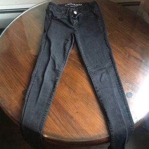 American Eagle jeans.  Size 2.  long. Black